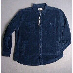 BEARBOTTOM Corduroy Workshirt in Dark Blue- Size XXL Button Down Heavy POCKETS